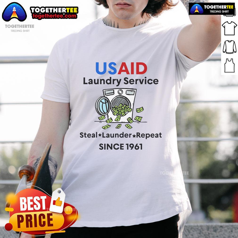 Hot USAID Laundry Service Laundering Money Since 1961 T-Shirt