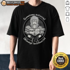 Official Daria Morgendorffer Sometimes Antisocial Always Antifascist Daria Cartoon T-Shirt