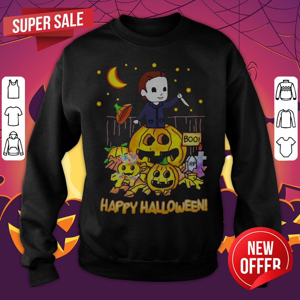 Funny Michael Myers Happy Halloween Shirt - Image 2