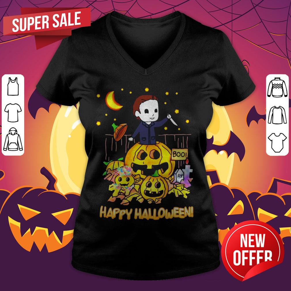 Funny Michael Myers Happy Halloween Shirt - Image 4