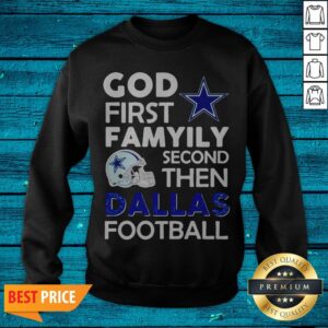Alternative view of God First Family Second The Dallas Cowboys Football Shirt