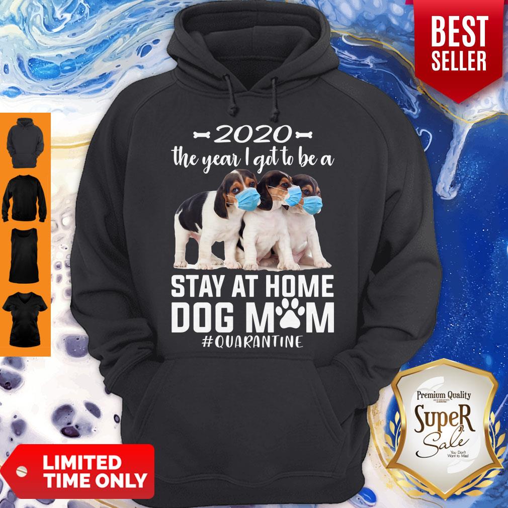 Beaglier 2020 The Year I Got To Be A Stay At Home Dog Mom Quarantine Shirt - Image 3