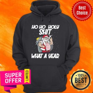 Alternative view of Nice Santa Ho Ho Holy Shit What A Year Christmas Shirt