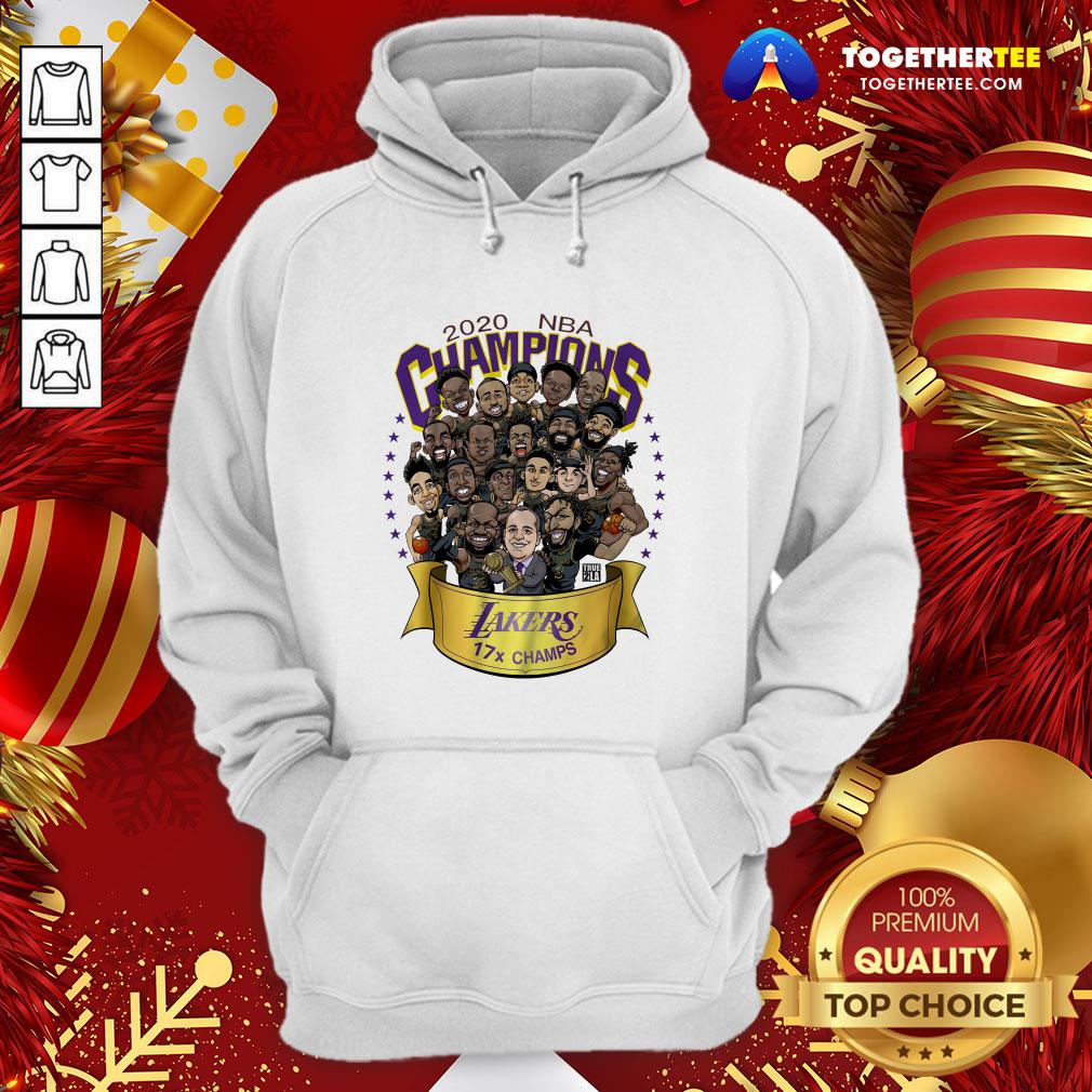 Good 2020 NBA Champions Los Angeles Lakers 17 Champs Cartoon Shirt - Image 5