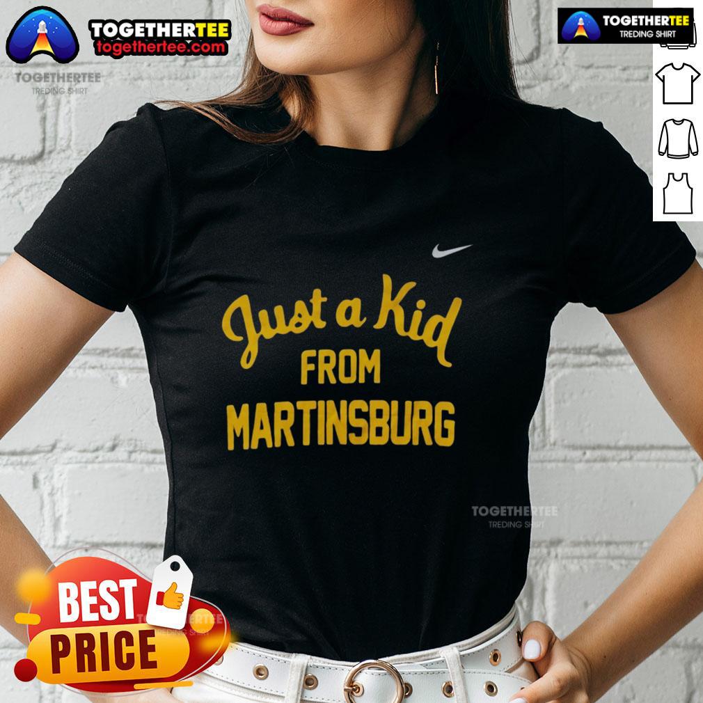 Official West Virginia Mountaineers Just A Kid From Martinsburg T-Shirt - Image 3