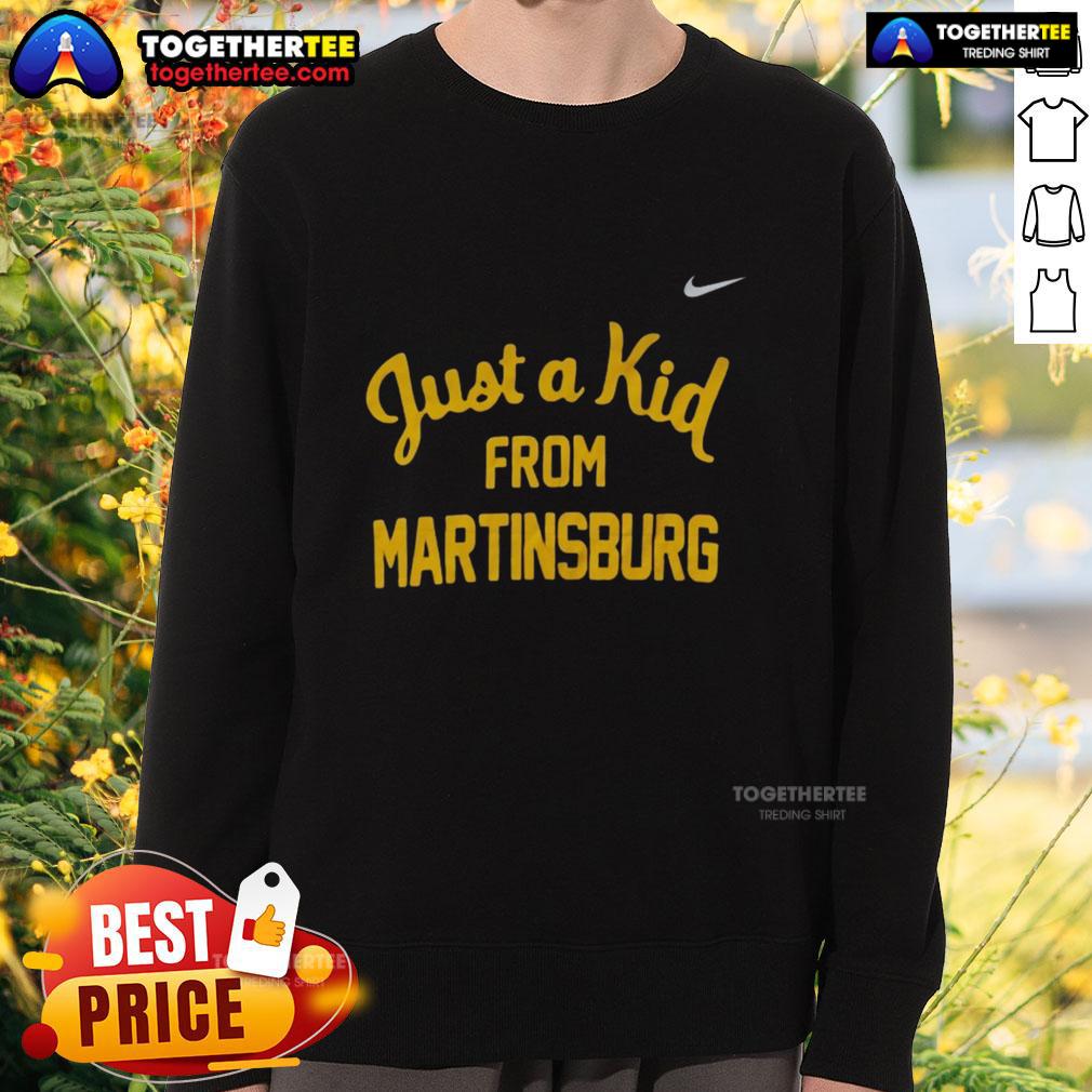 Official West Virginia Mountaineers Just A Kid From Martinsburg T-Shirt - Image 5