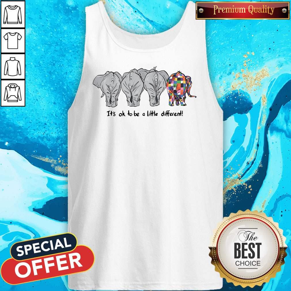 Nice Elephants Autism It’s Ok To Be A Little Different Shirt - Image 2