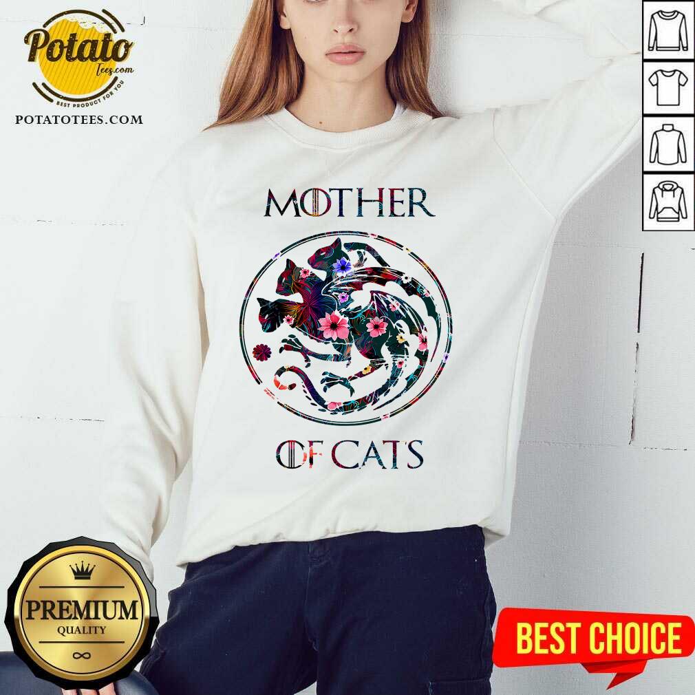 Mother Of Cats Mix Flower Shirt - Image 5