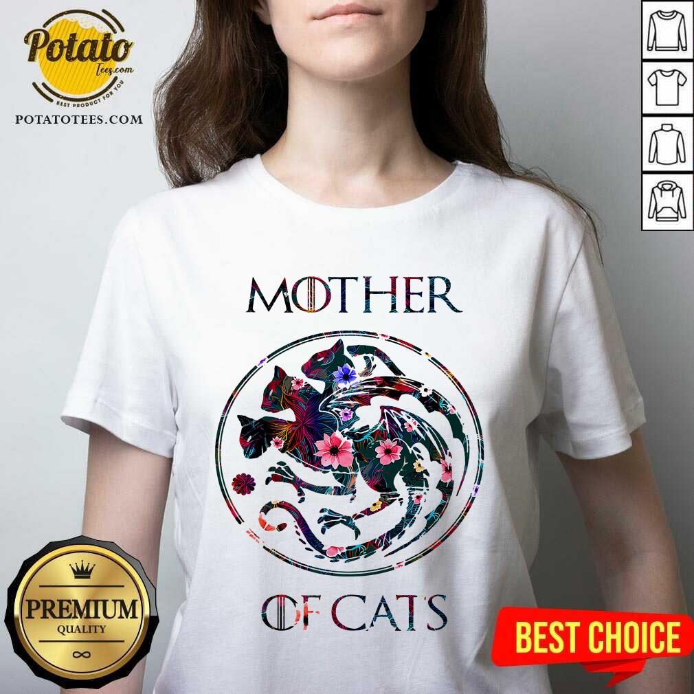 Mother Of Cats Mix Flower Shirt - Image 3