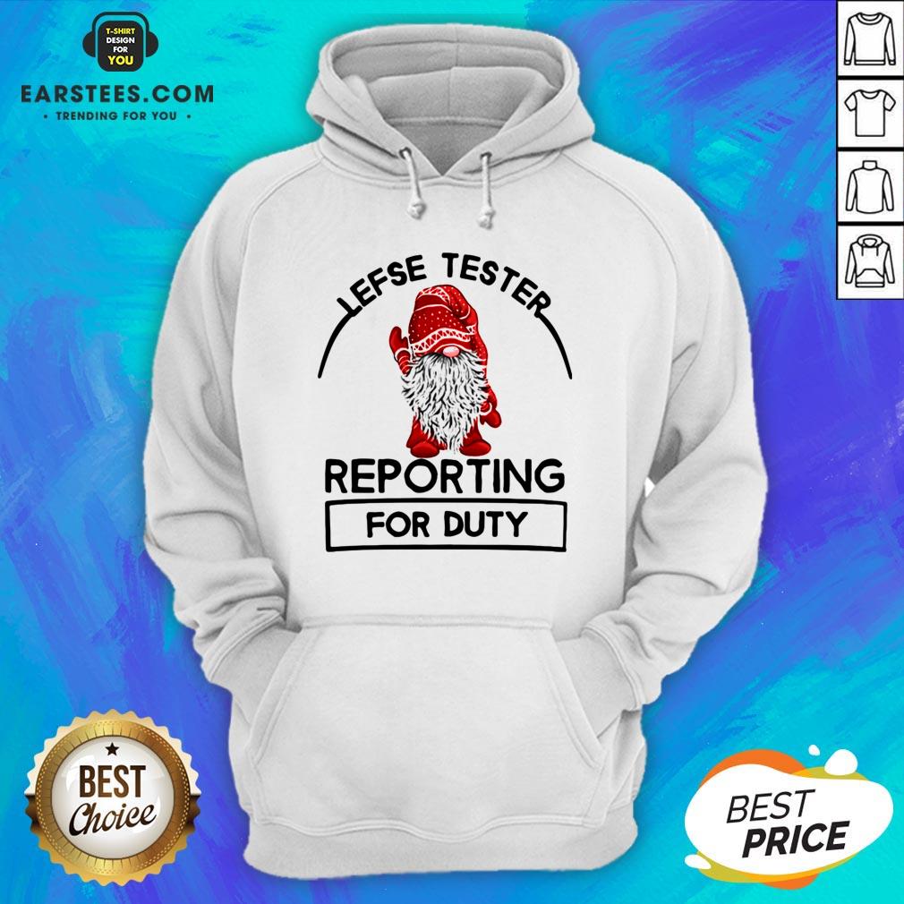 Official Gnome Lefse Tester Reporting For Duty Shirt - Image 2