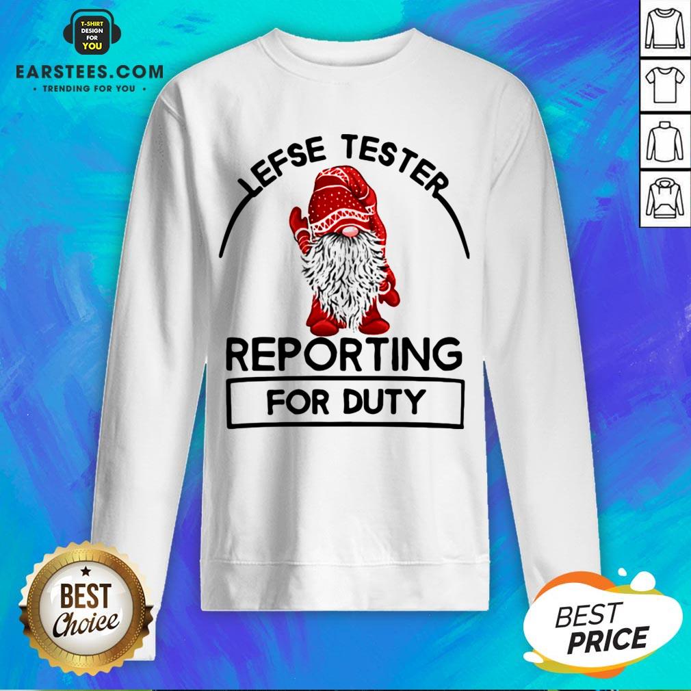 Official Gnome Lefse Tester Reporting For Duty Shirt - Image 5