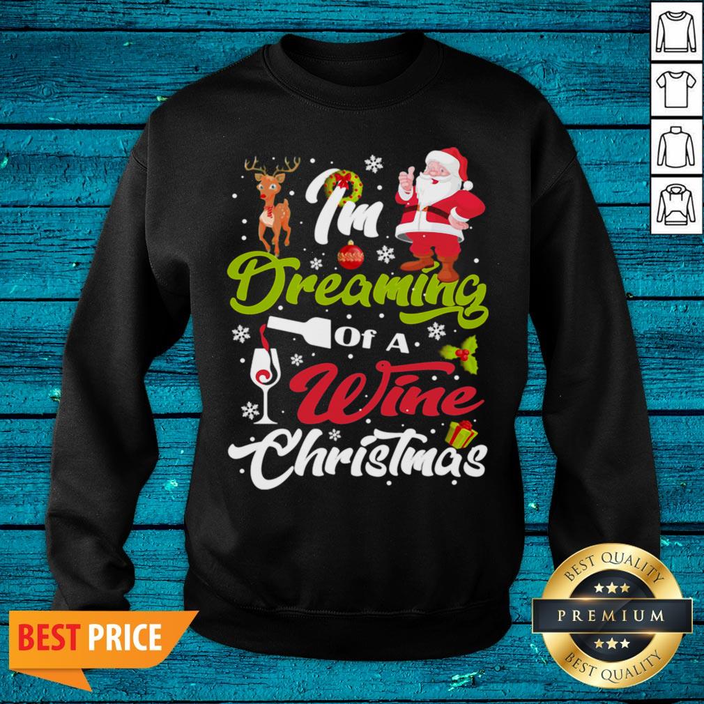 Delicate I’m Dreaming Of A Wine Christmas 2020 Shirt - Image 2