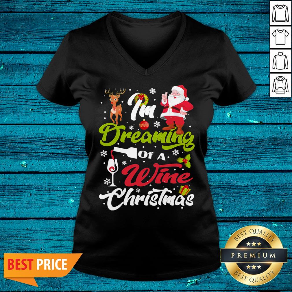 Delicate I’m Dreaming Of A Wine Christmas 2020 Shirt - Image 4