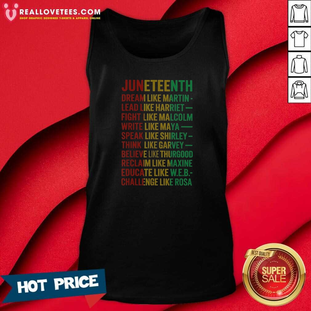 Official Juneteenth Dream Like Martin Lead Like Harriet Shirt - Image 4