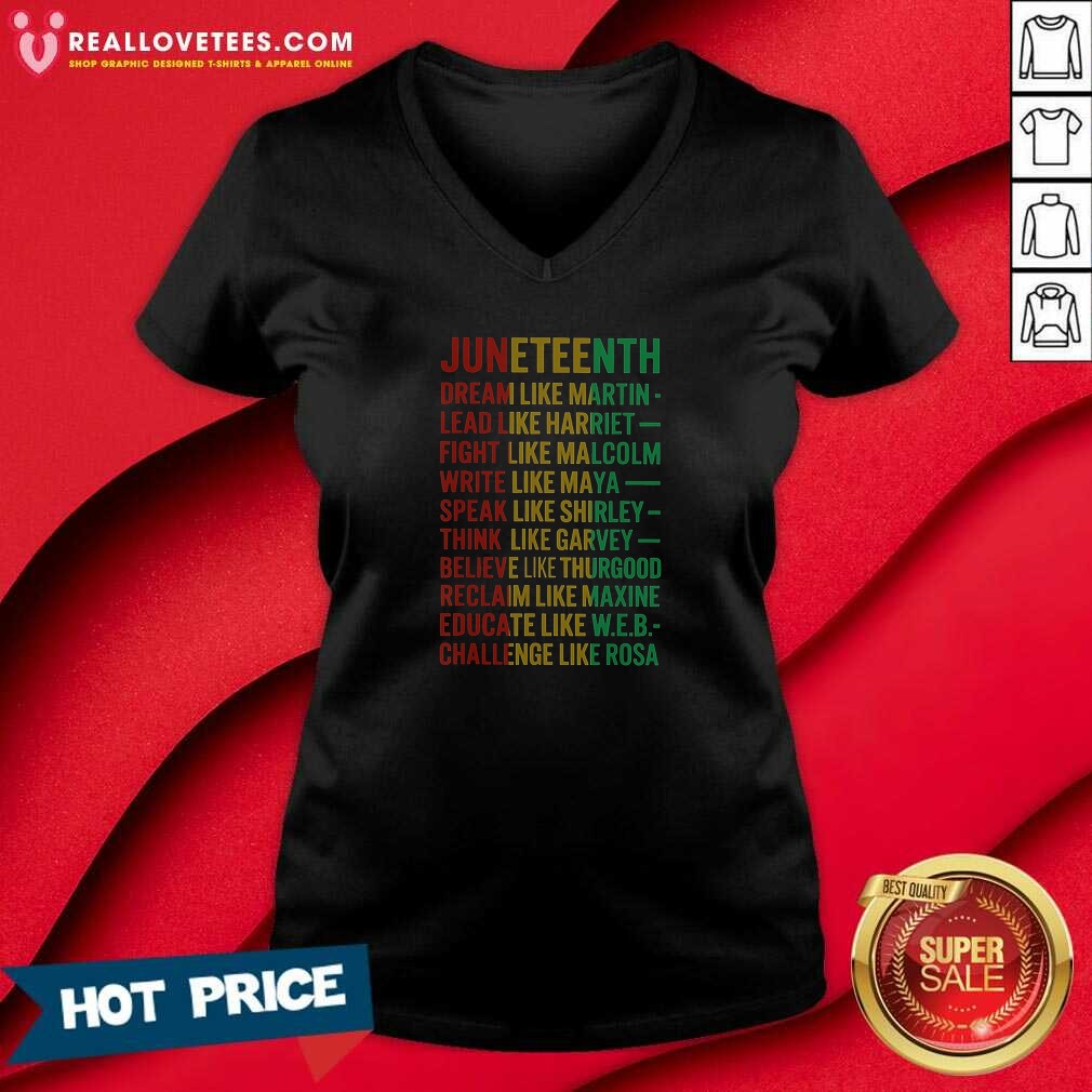 Official Juneteenth Dream Like Martin Lead Like Harriet Shirt - Image 5
