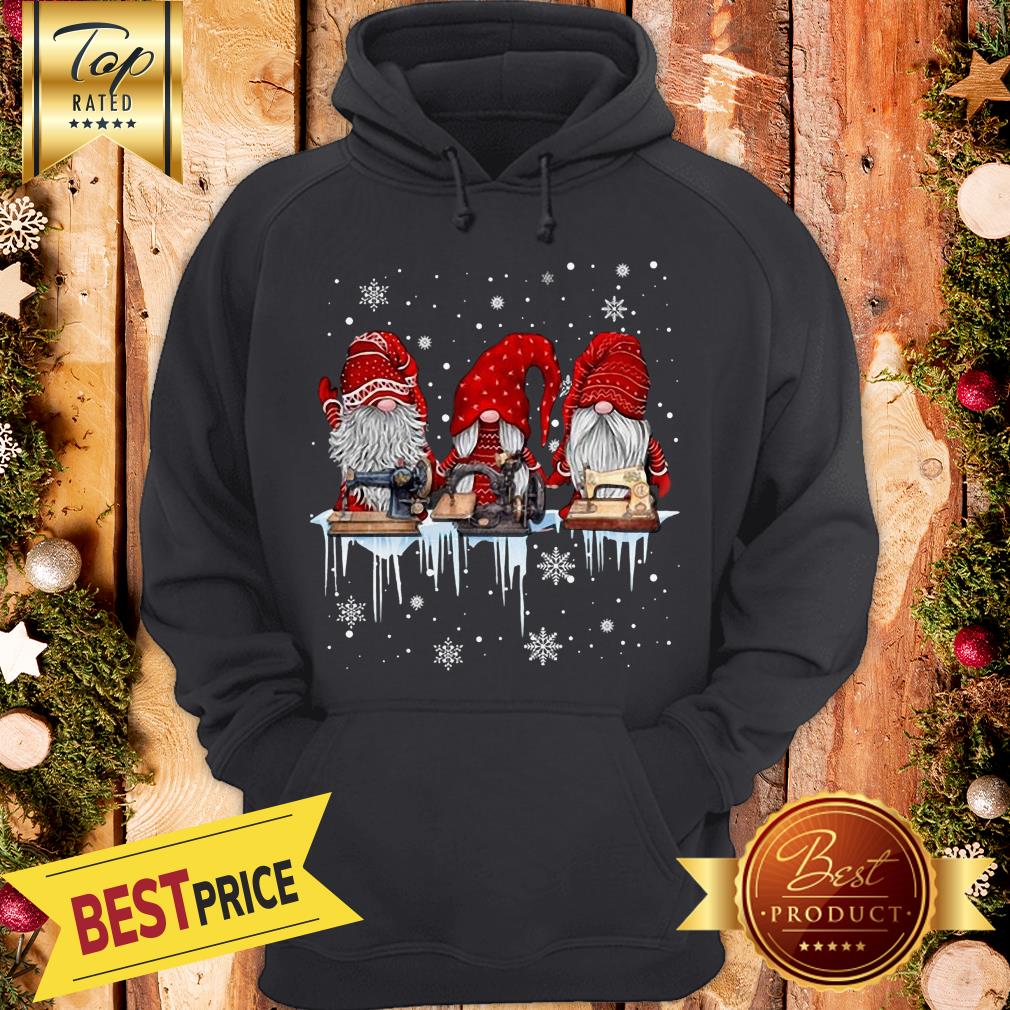 Official Gnome Sewing Machine Christmas Shirt - Image 5