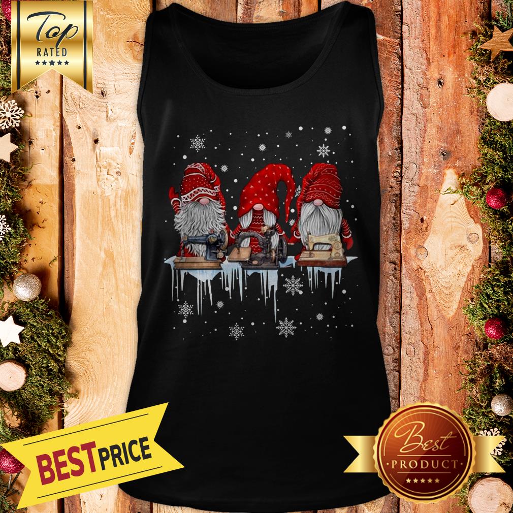 Official Gnome Sewing Machine Christmas Shirt - Image 3