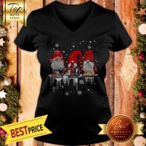 Alternative view of Official Gnome Sewing Machine Christmas Shirt