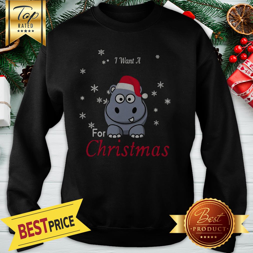 Official I Want A Hippopotamus Santa For Christmas Shirt - Image 4