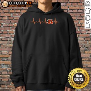 Alternative view of Good Fans Heartbeat Love Cincinnati Bengals Football T-Shirt
