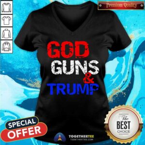Alternative view of Awesome God Guns And Trump Shirt