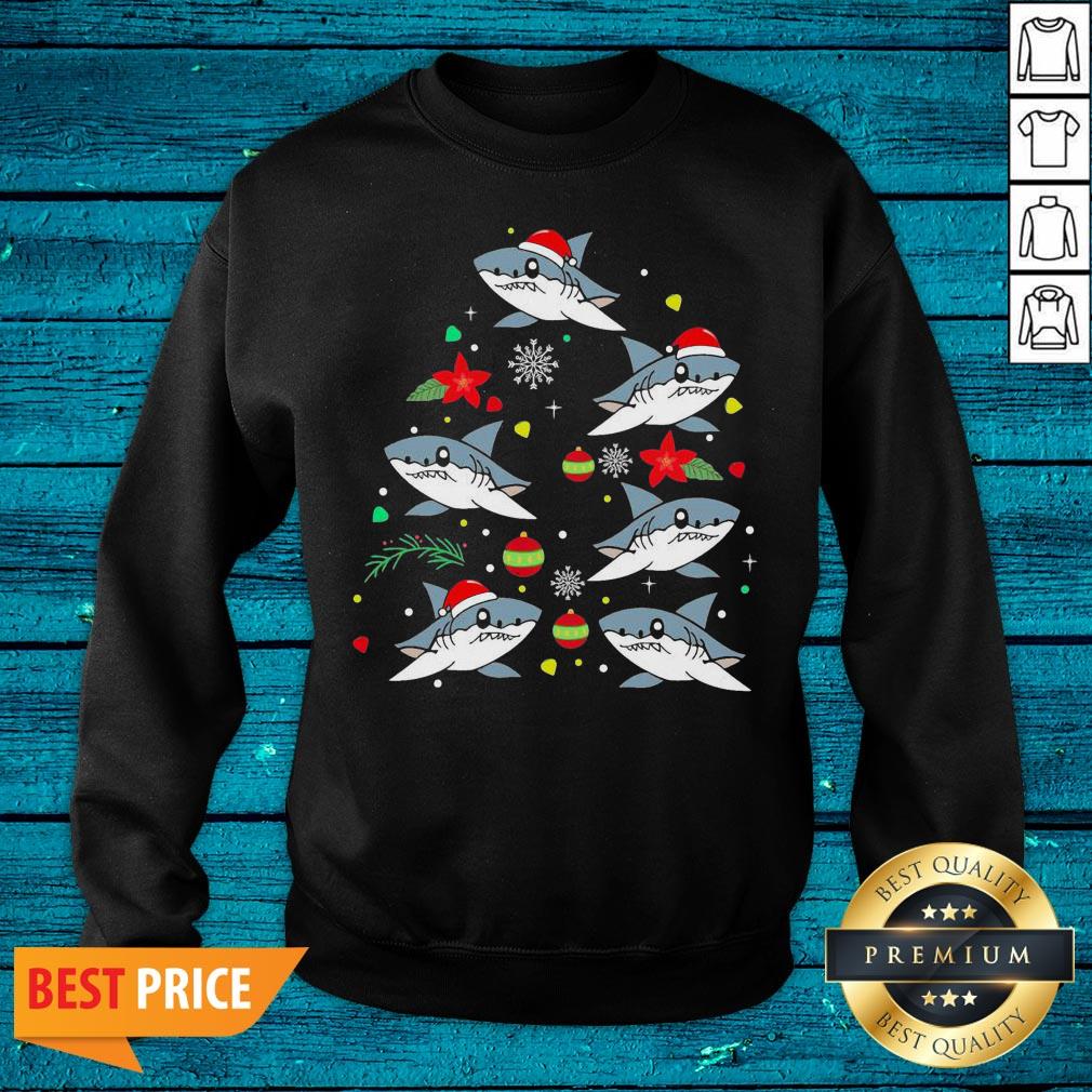 Lovely Sharks Santa Happy Christmas 2020 Shirt - Image 3