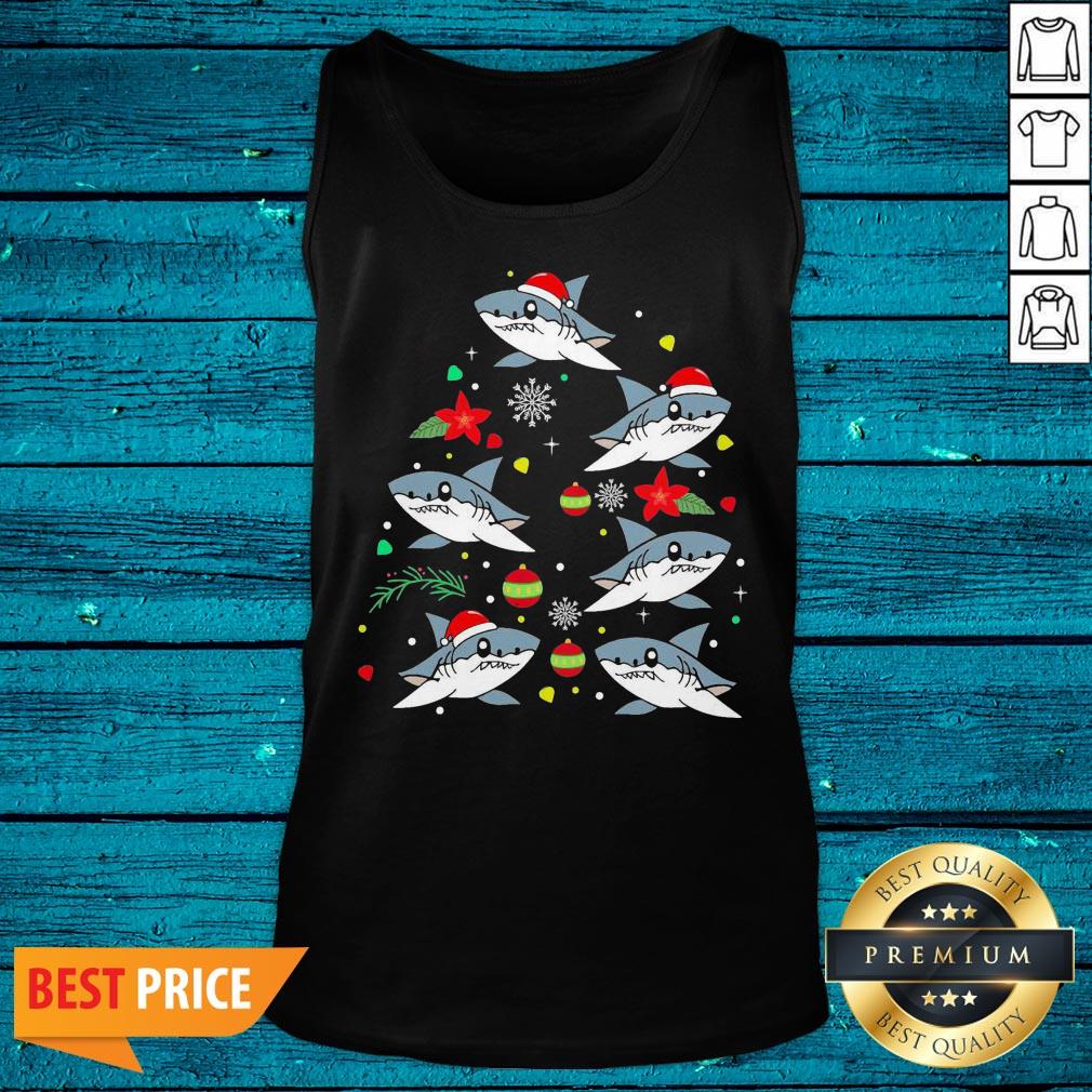 Lovely Sharks Santa Happy Christmas 2020 Shirt - Image 2