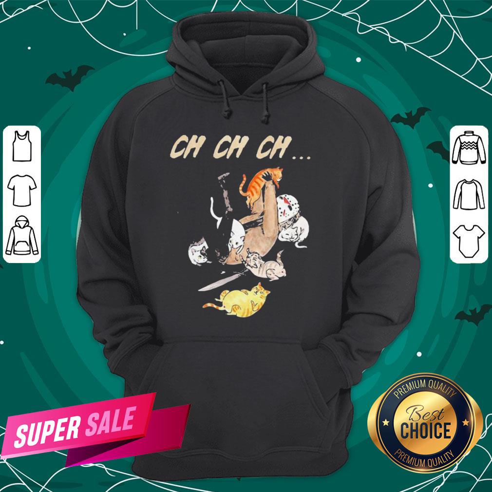 Nice Halloween Jason Voorhees With Cats Ch Ch Ch Shirt - Image 5