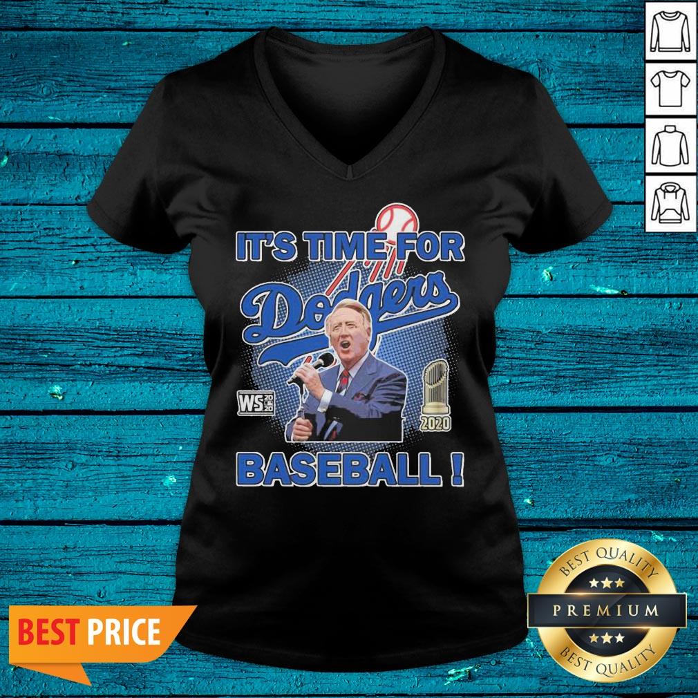 Nice Vin Scully Stated It's Time For Dodgers Baseball Shirt - Image 4