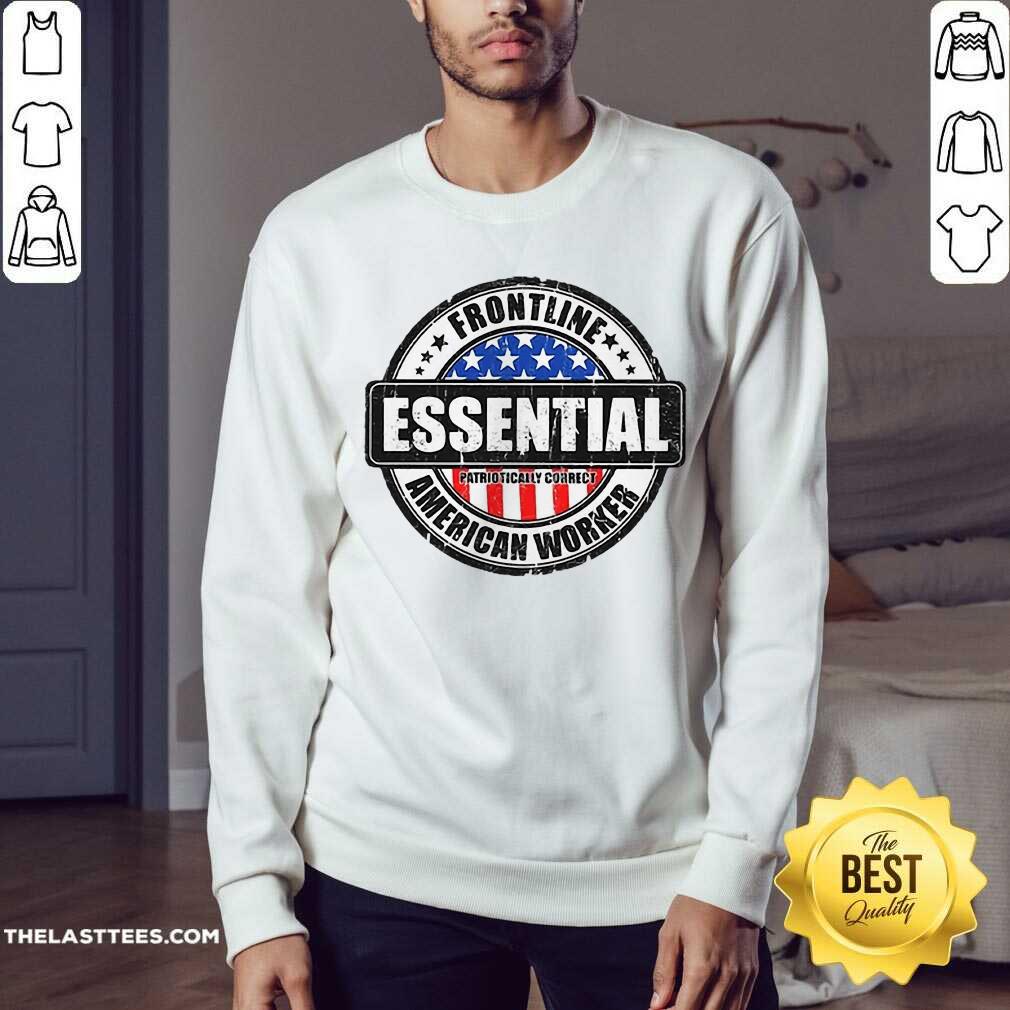Excellent Frontline Essential American Worker American Flag Shirt - Image 4