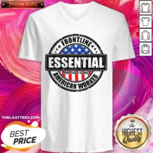Alternative view of Excellent Frontline Essential American Worker American Flag Shirt