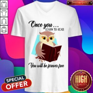Alternative view of Good Owl Once You Learn To Read You Will Be Forever Free Shirt