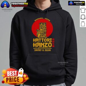 Alternative view of Original Okinawa Japan Hattori Hanzos Sword And Sushi T-Shirt
