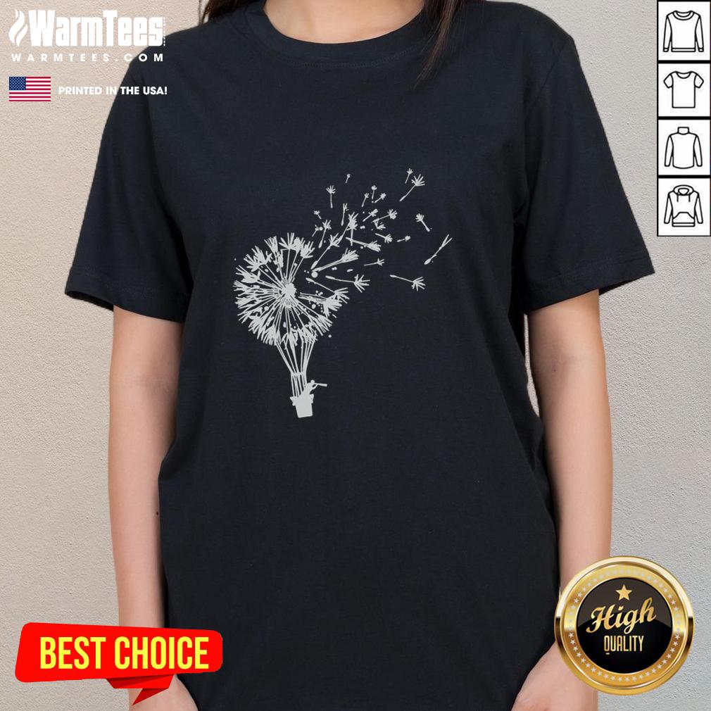 Premium Flower Power Dandelion Fly Away Freedom T-Shirt - Image 3