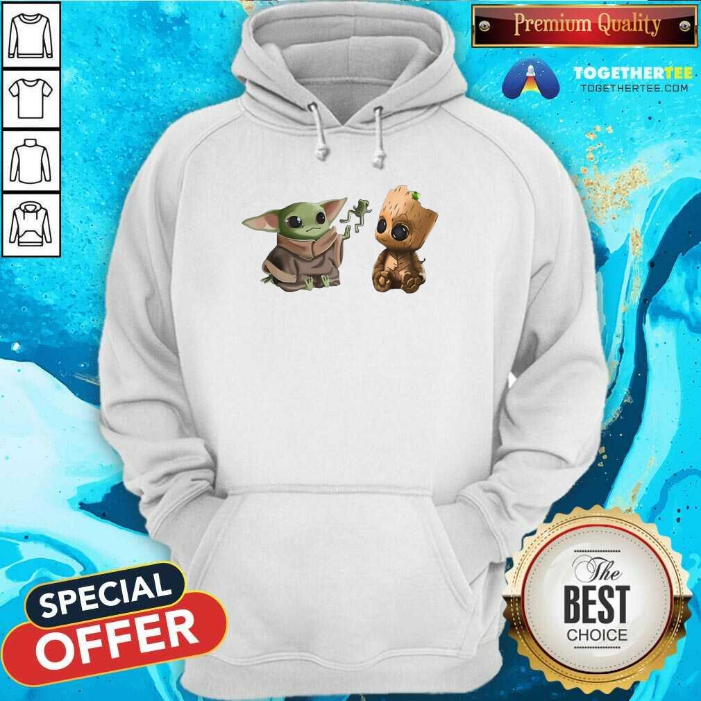 Cute Baby Yoda And Baby Groot Frog Shirt - Image 5