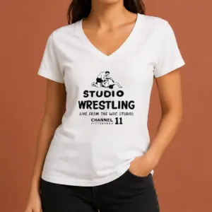Alternative view of Premium Studio Wrestling Live From The WIIC Studios Channel 11 Pittsburgh Shirt