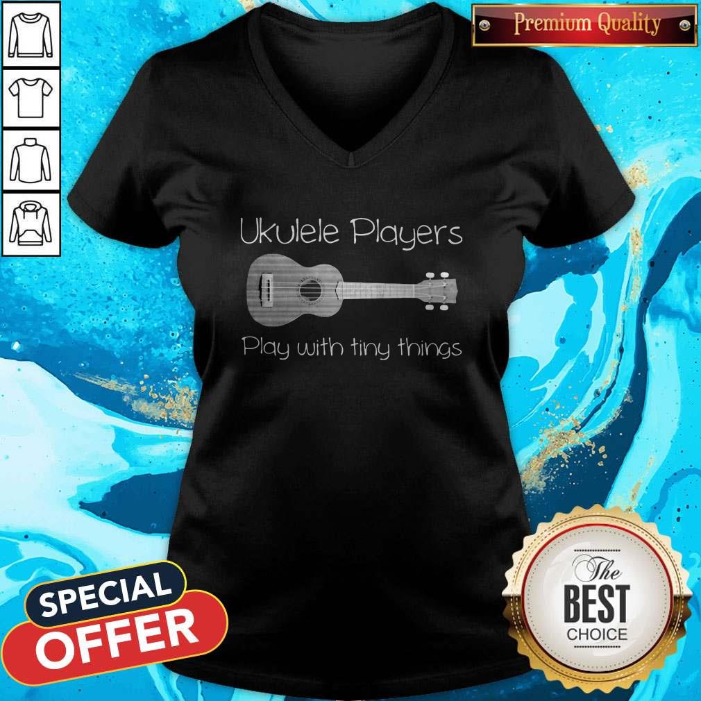 Ukulele Player Play With Tiny Things Shirt - Image 3