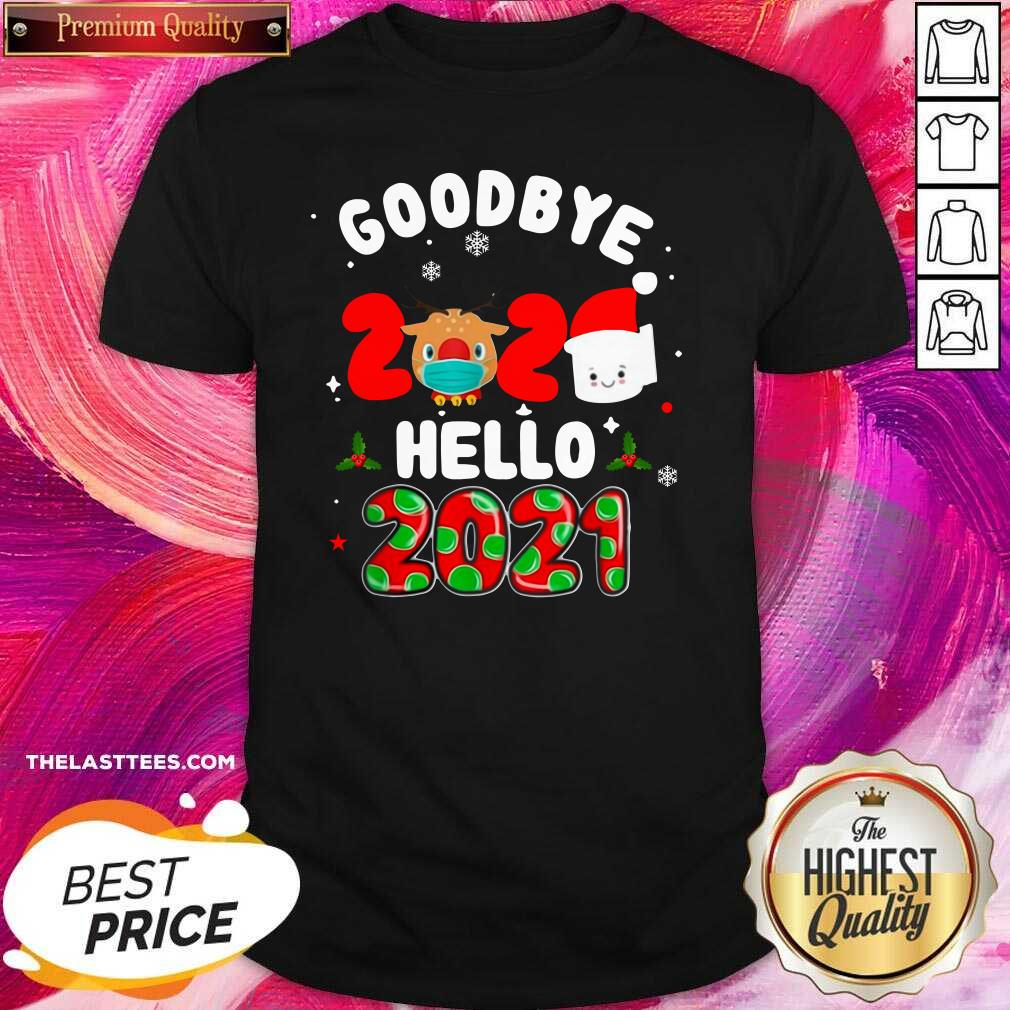 Pretty Goodbye 2020 Toilet Paper Santa Hello 2021 Shirt