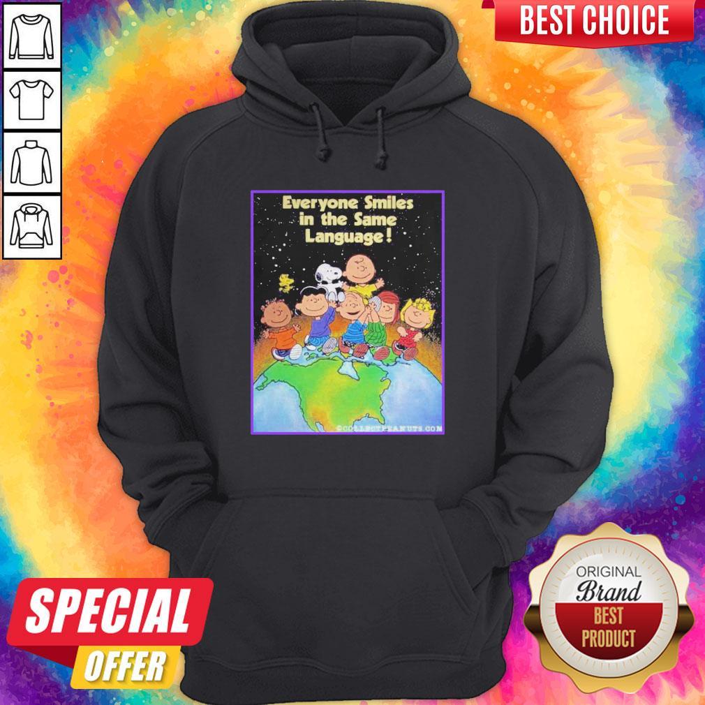 The Peanuts Everyone Smiles In The Same Language Shirt - Image 5