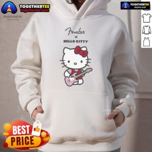 Alternative view of Official Fender X Hello Kitty Front Logo T-Shirt