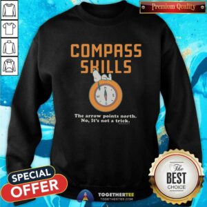 Alternative view of Premium Snoopy Compass Skills The Arrow Points North T-Shirt