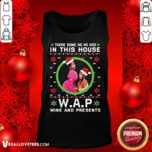 Alternative view of Like Cardi B There Some Ho Ho Hos In This House Wap Wine And Presents Christmas Shirt