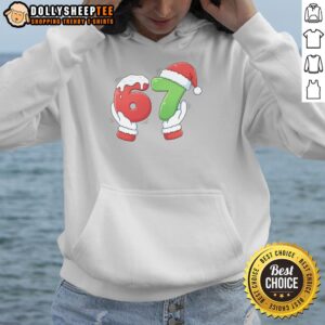 Alternative view of Nice Christmas 67 Meme 6-7 Santa Claus Hands T-Shirt