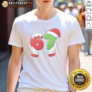 Nice Christmas 67 Meme 6-7 Santa Claus Hands T-Shirt
