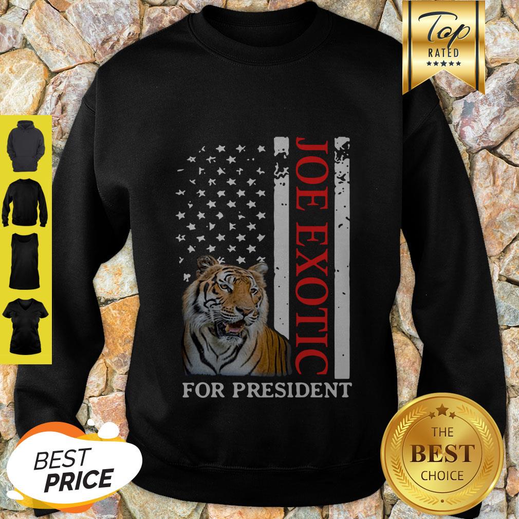 Joe Exotic Tiger King For President American Flag Shirt - Image 4