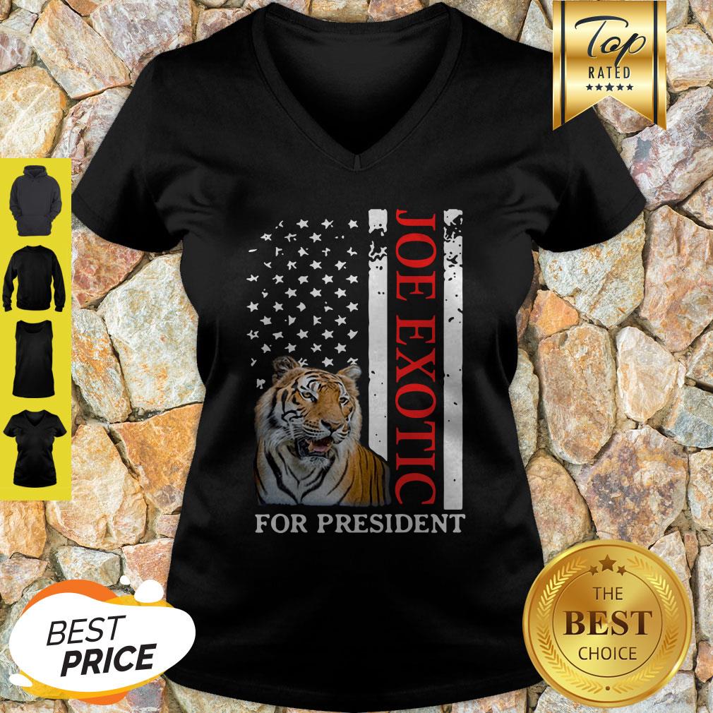 Joe Exotic Tiger King For President American Flag Shirt - Image 5