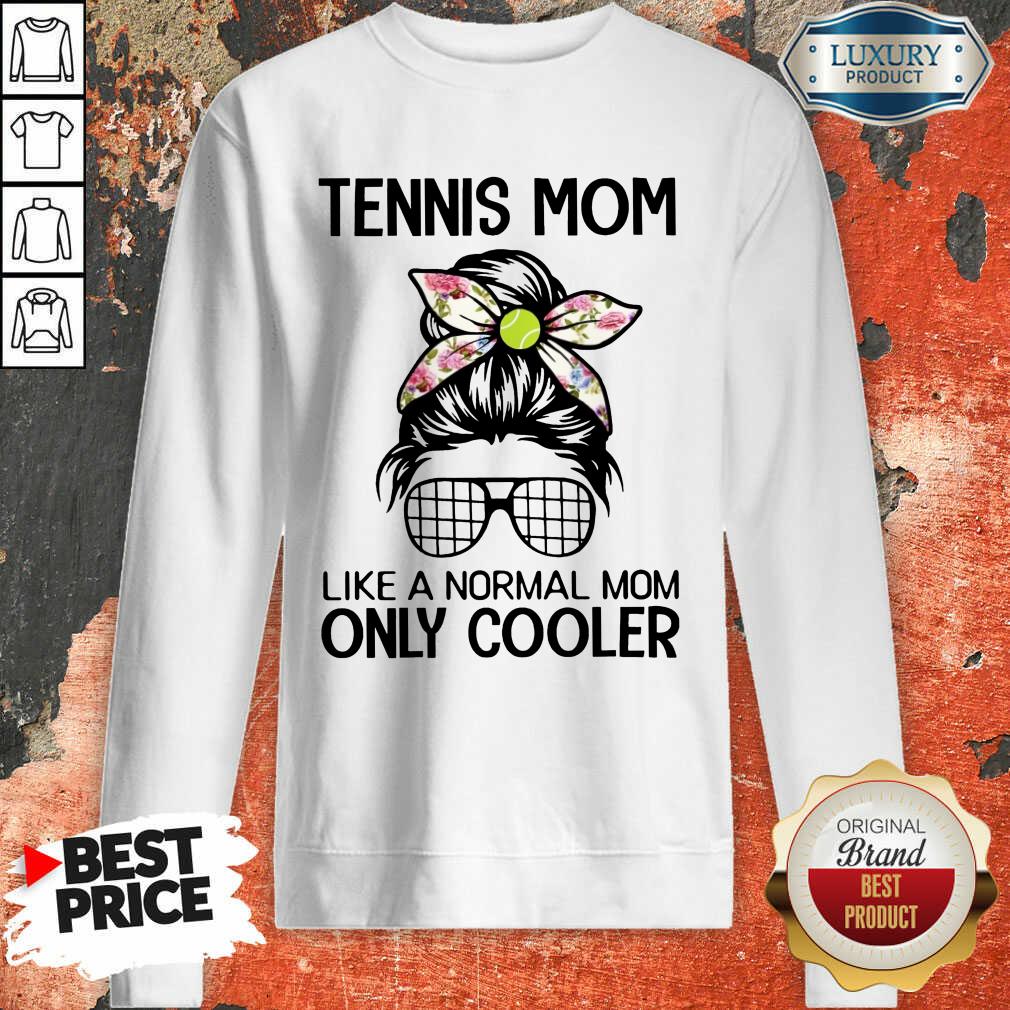 Bun Hair Tennis Mom Only Cooler Shirt - Image 4