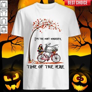 Jack Skellington And Sally Bike It’s The Most Wonderful Time Of The Year Shirt