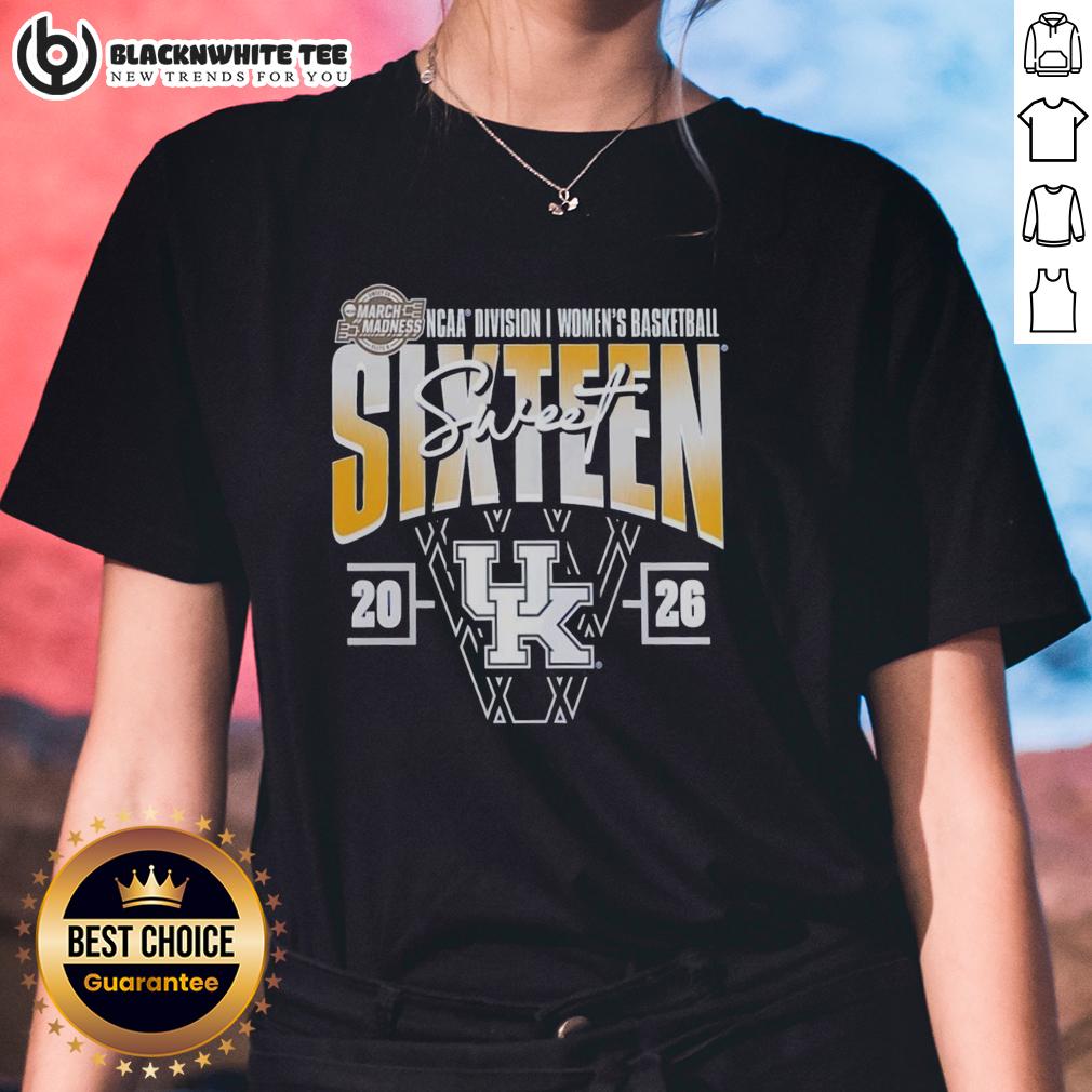 Awesome Kentucky Wildcats 2026 March Madness Sweet 16 NCAA Women's Basketball Tournament T-Shirt - Image 3