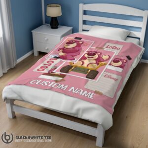Alternative view of Hot Cute Good Disney Cartoon Toy Story Cute Lotso Grid Photos Blanket